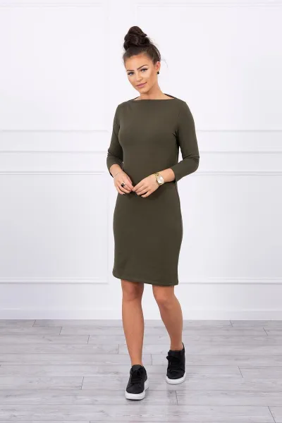 Legínovo Klasické khaki šaty Farba: Khaki, Veľkosť: UNI