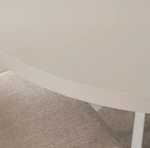 JAKS Okrúhly rozkladací stôl Lukas biely 100 - 250 cm kašmír