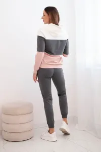 Legínovo Súprava s potlačou Yourself ekru+grafitová Farba: Sivá, Veľkosť: UNI