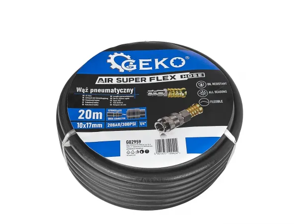 Pneumatická gumená hadica GEKO AIR SUPER FLEX 20 m 10×17