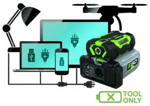 Nabíjacia stanica EGO Power+ Nexus Escape PAD5001E do 500 W, SADA s 2.5 Ah batériou