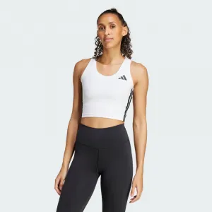 Dámske tréningové tielko ADIDAS WE 3S CROP TANK WHITE BLACK