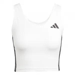 Dámske tréningové tielko ADIDAS WE 3S CROP TANK WHITE BLACK