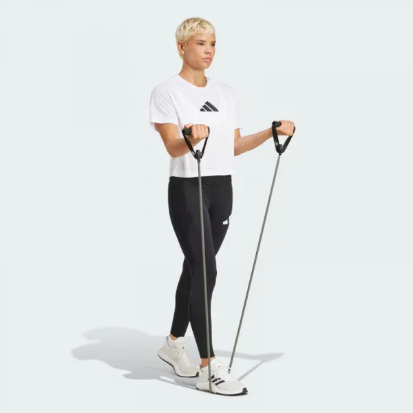 Dámske tréningové tričko s krátkym rukávom ADIDAS WE BL TEE WHITE