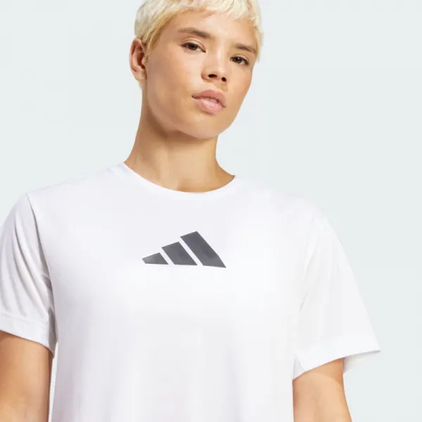 Dámske tréningové tričko s krátkym rukávom ADIDAS WE BL TEE WHITE