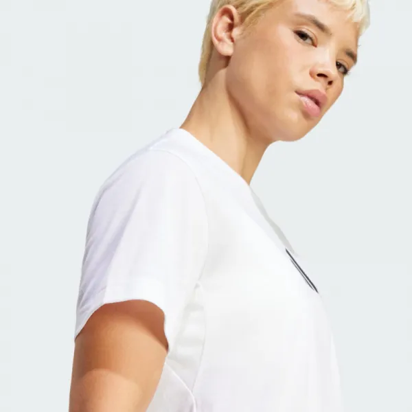 Dámske tréningové tričko s krátkym rukávom ADIDAS WE BL TEE WHITE
