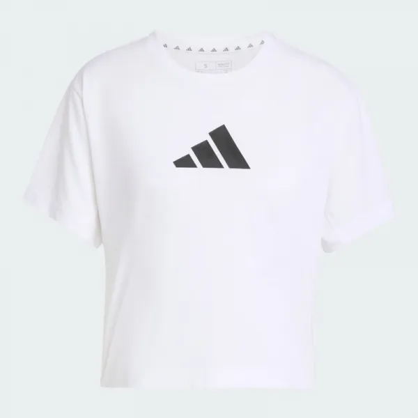 Dámske tréningové tričko s krátkym rukávom ADIDAS WE BL TEE WHITE