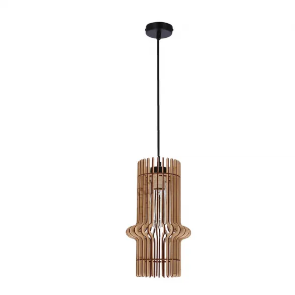 Závesná lampa Eco 4 1x40 e27 Drevené tienidlo