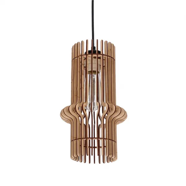 Závesná lampa Eco 4 1x40 e27 Drevené tienidlo