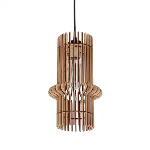 Závesná lampa Eco 4 1x40 e27 Drevené tienidlo