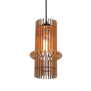Závesná lampa Eco 4 1x40 e27 Drevené tienidlo