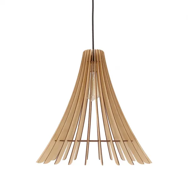 Závesná lampa Eco 1 1x40 e27 Drevené tienidlo