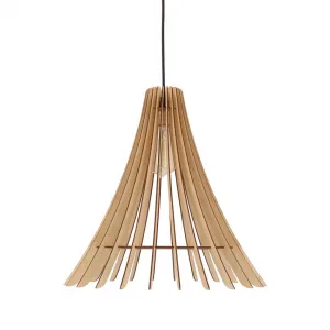 Závesná lampa Eco 1 1x40 e27 Drevené tienidlo
