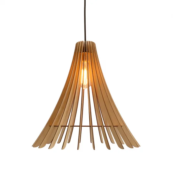 Závesná lampa Eco 1 1x40 e27 Drevené tienidlo
