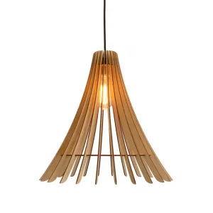 Závesná lampa Eco 1 1x40 e27 Drevené tienidlo