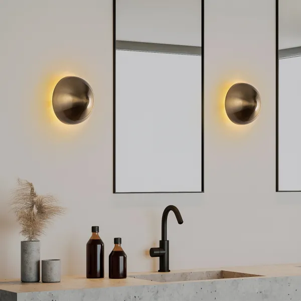 Opviq Nástenná lampa Fungal 20 cm zlatá