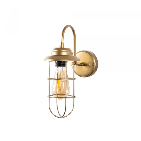 Opviq Nástenná lampa Mahoni zlatá