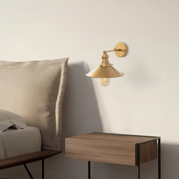 Opviq Nástenná lampa Conical zlatá
