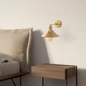 Opviq Nástenná lampa Conical zlatá