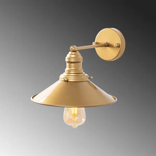 Opviq Nástenná lampa Conical zlatá