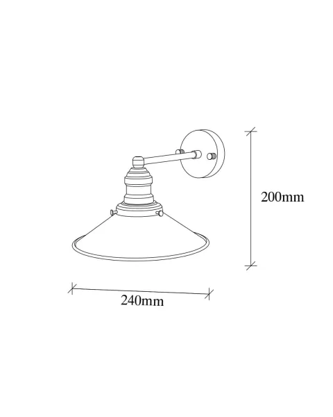 Opviq Nástenná lampa Conical zlatá