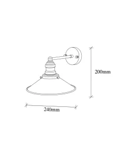 Opviq Nástenná lampa Conical zlatá