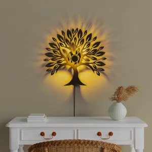 Opviq Nástenná lampa Tree čierna