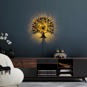 Opviq Nástenná lampa Tree čierna
