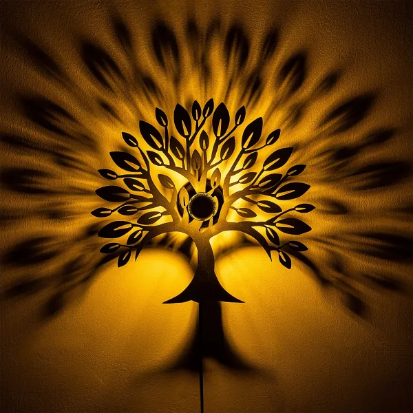 Opviq Nástenná lampa Tree čierna