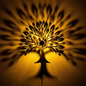 Opviq Nástenná lampa Tree čierna
