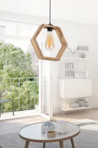 Opviq Závesný luster Hexagon hnedý