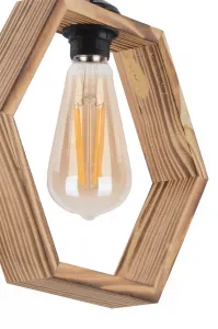 Opviq Závesný luster Hexagon hnedý