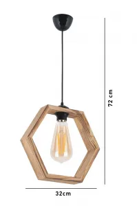 Opviq Závesný luster Hexagon hnedý