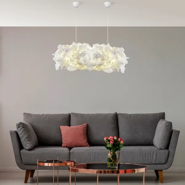 Opviq Závesný luster Serenity 90 cm biely