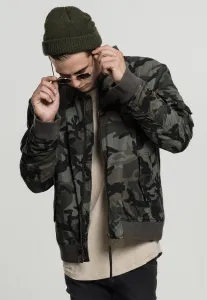 Vintage Camo Cotton Bomber Jacket Wooden Camouflage