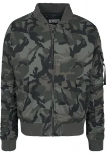 Vintage Camo Cotton Bomber Jacket Wooden Camouflage
