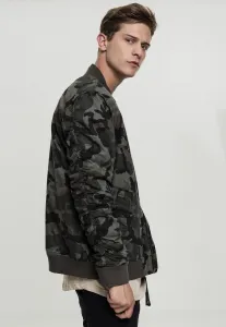 Vintage Camo Cotton Bomber Jacket Wooden Camouflage