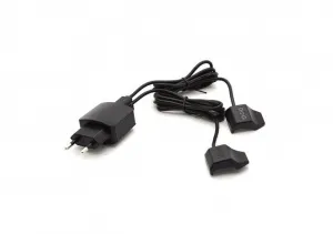 Napájecí adaptér Dogtrace duální s USB kabely a klipsy