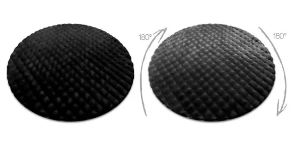 Koberec BUBBLE čierny 25 štrukturálny 3D, kruh