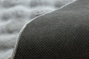 Koberec BUBBLE strieborný 21 štrukturálny 3D, kruh