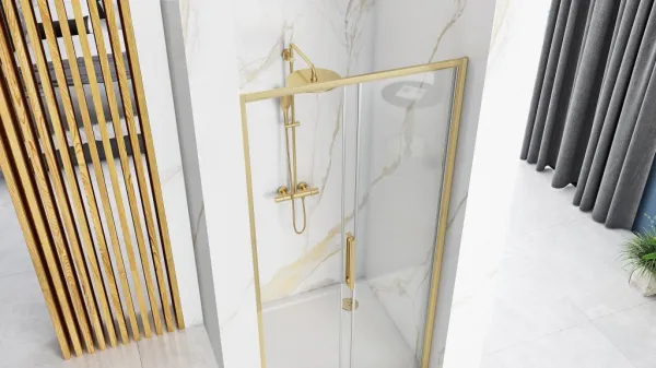 REA - Sprchové dvere Rapid Slide 140 Gold Brush REA-K8591