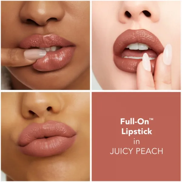 Buxom FULL-ON™ SATIN LIPSTICK krémový rúž so zväčšujúcim efektom odtieň Juicy Peach 2,5 ml