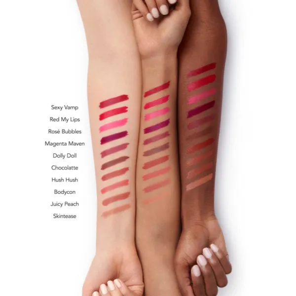 Buxom FULL-ON™ SATIN LIPSTICK krémový rúž so zväčšujúcim efektom odtieň Juicy Peach 2,5 ml
