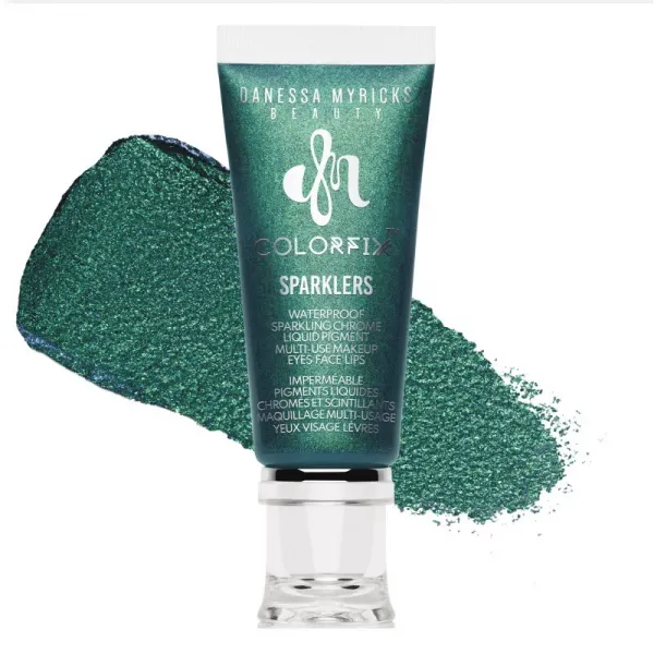Danessa Myricks Beauty Colorfix Sparklers multifunkčné líčidlo na oči, pery a tvár odtieň Evergreen 10 ml