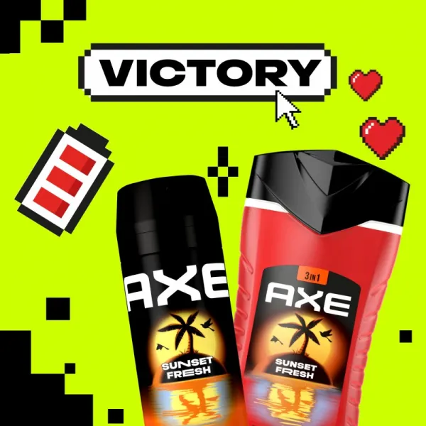 Axe Sunset Fresh sprchový gél na tvár, telo a vlasy 400 ml