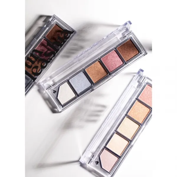 Unleashia Mood Shower Face Palette paletka očných tieňov a rozjasňovačov s perleťovým leskom odtieň NO.101 Ballerino 1 ks