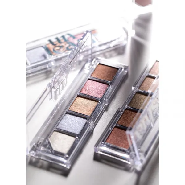 Unleashia Mood Shower Face Palette paletka očných tieňov a rozjasňovačov s perleťovým leskom odtieň NO.101 Ballerino 1 ks