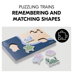 Hauck Puzzle drevené vkladacie Puzzle N Fit Sea