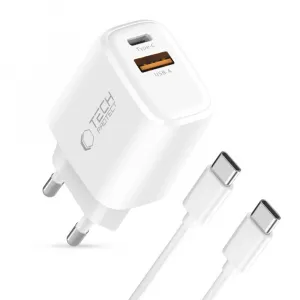 Tech-Protect NCA30 sieťová nabíjačka 30W PD QC + kábel USB-C, biela