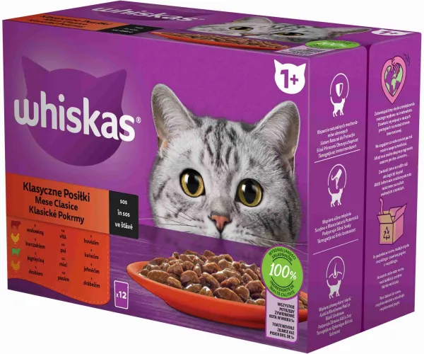 WHISKAS Kapsička Klasický výber v šťave 12pack
